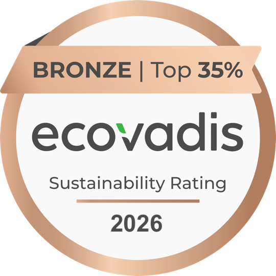 EcoVadis Bronze Medaille 2026 — Top 35 %